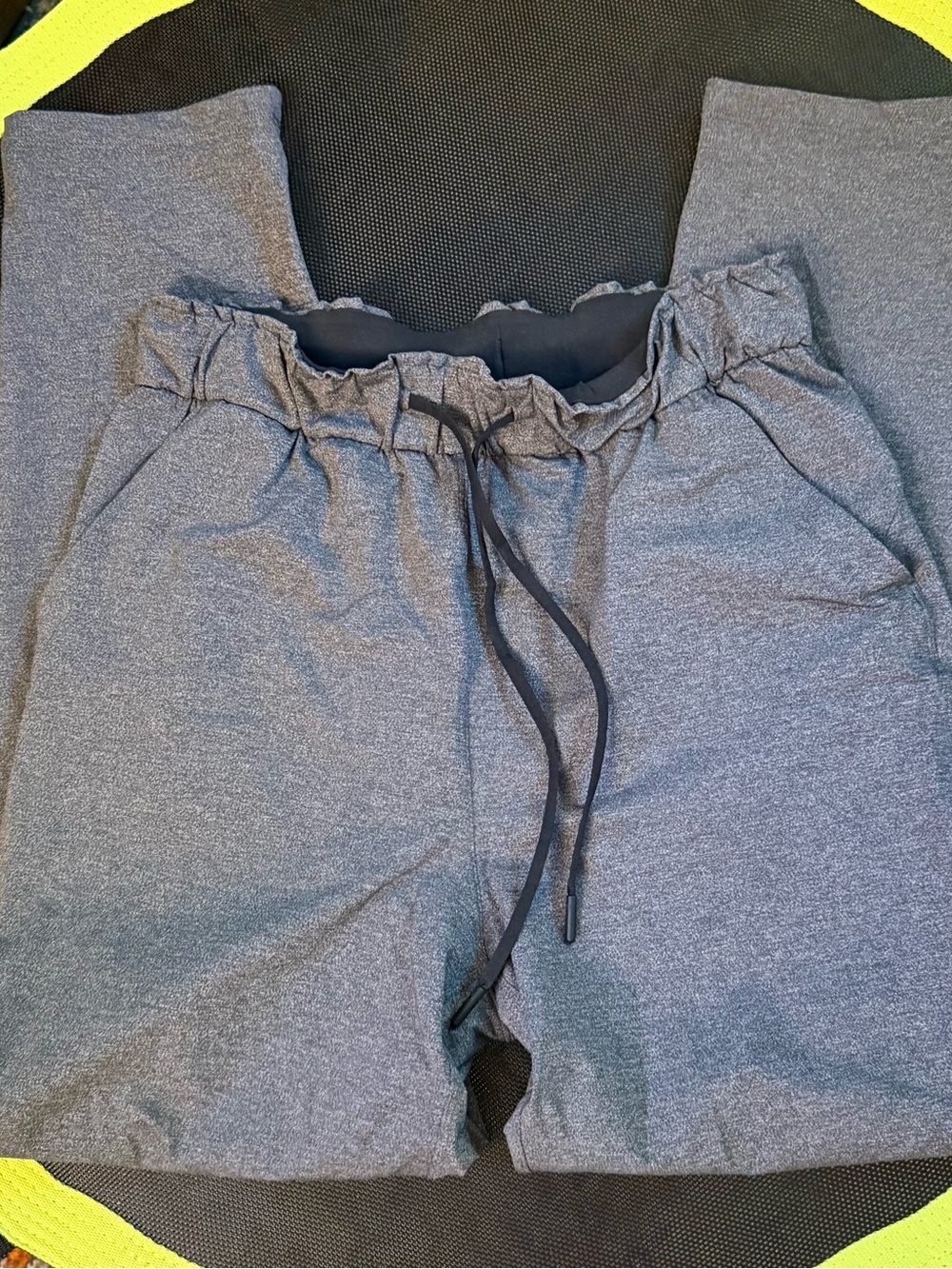 Lululemon Keep Moving 7/8 (High Rise Stretch) in Heathered Black